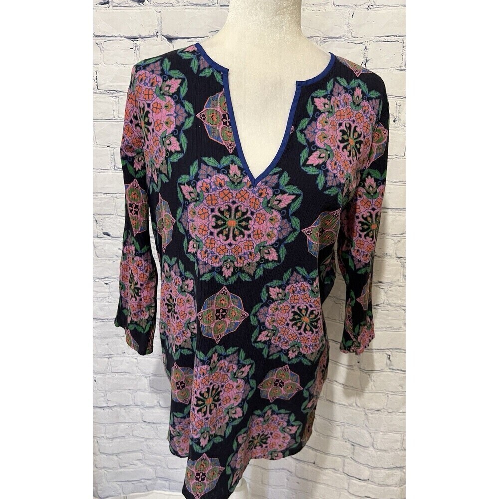 J.CREW Swimwear Cover Up Black And Pink for Women 100% Cotton Size Medium